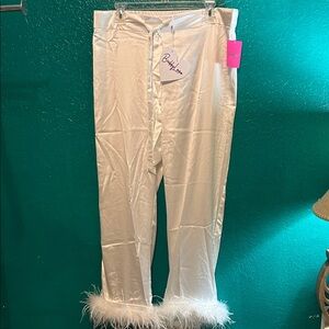 Buddy Love 💗 Feather Trim Pants